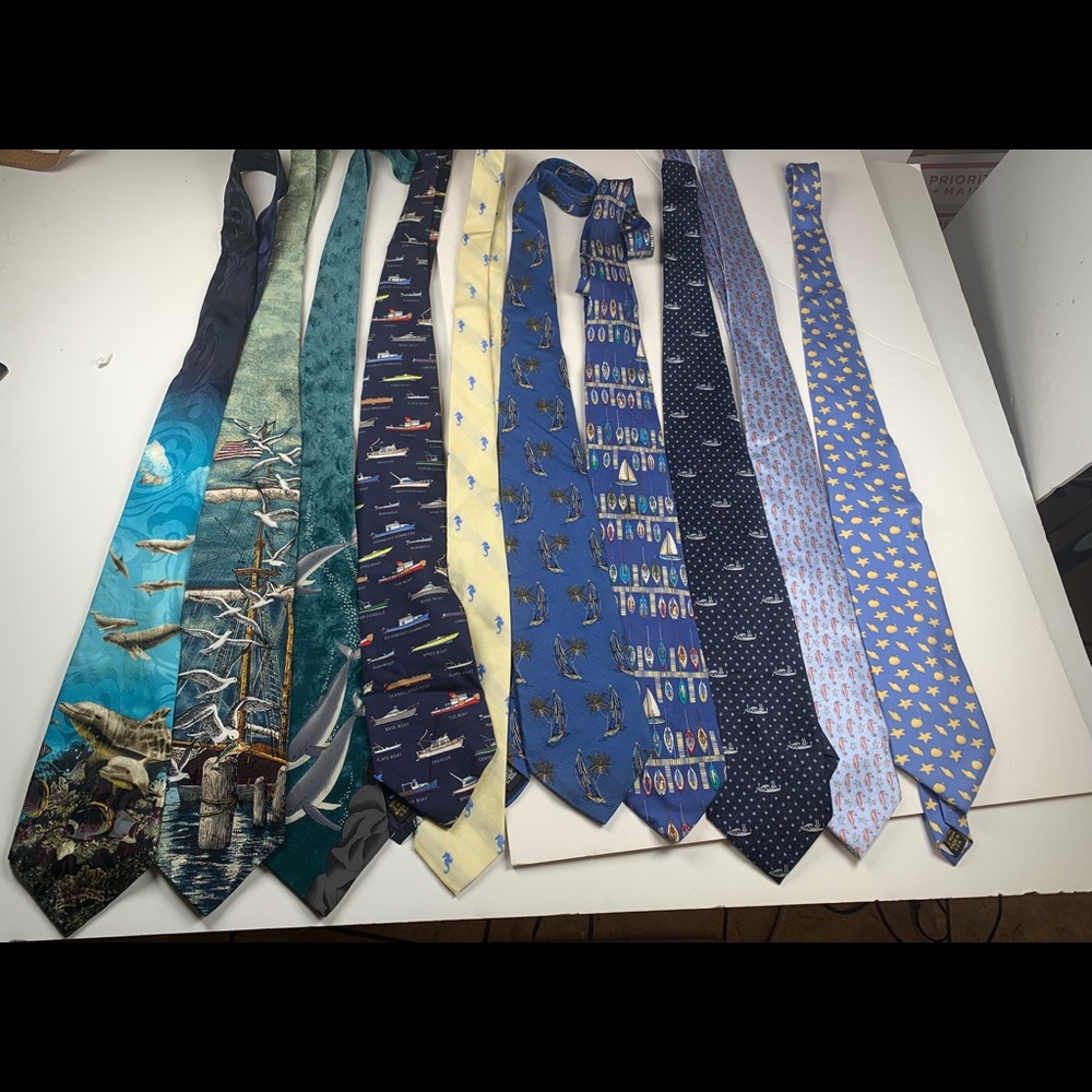 Novelty Men’s Nautical Ocean Ship Boat Themed Ties